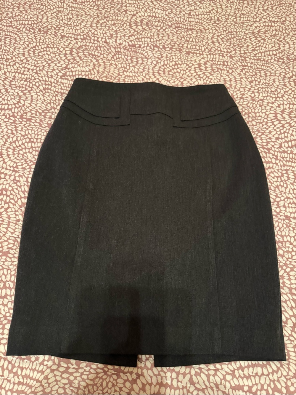 Express grey Pencil Skirt with Tailored Waist